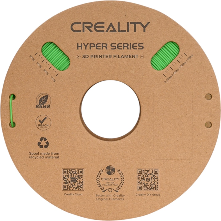Creality Hyper PLA (PLA, 1.75 mm, 1000 g, Green)