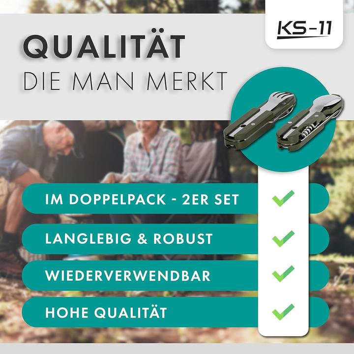 Actual product image KS-11 Campingbesteck-Set (6-teilig)