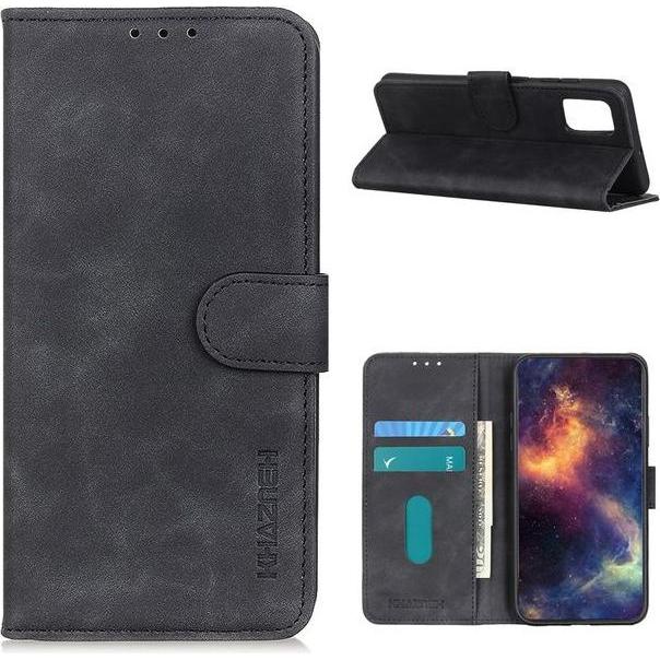 Thumbnail - MU Classic Classic IV Leder Bookcover Series (Realme 7 Pro), Smartphone Hülle, Schwarz