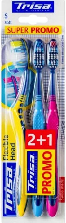 Produktbild Trisa Flexible Head Zahnbürste Trio soft (Weich, 3 x)