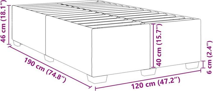 Actual product image vidaXL Faux leather bed frame (120 x 190 cm)