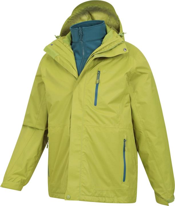 Actual product image Mountain Warehouse Mens Bracken Extreme 3 in 1 Waterproof Jacket (L)