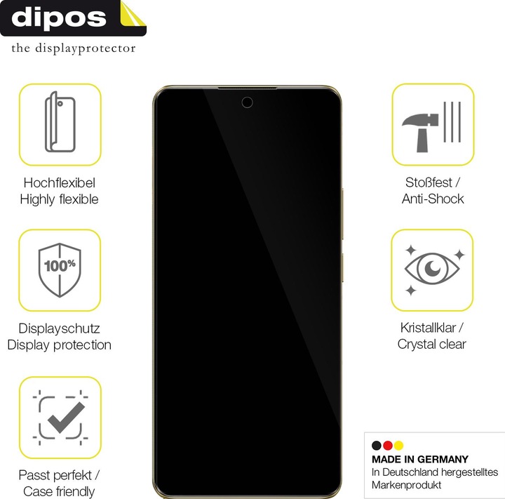 Produktbild Dipos 3D Full Cover Schutzfolie (1 Stück, Xiaomi 12 Pro 5G)