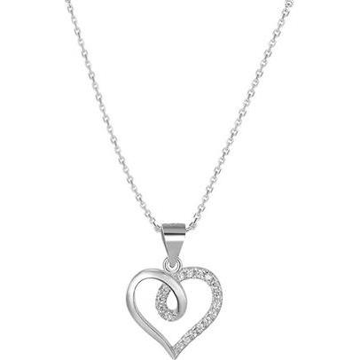 Beneto, Halsschmuck, Silver necklace with heart AGS495 / 47 (L)