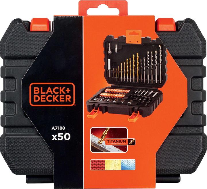 Actual product image Black & Decker Drill bits & screwdriver bits set, 50 pieces (1.5)