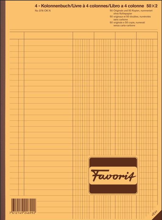 Favorit Durchschreibebuch Kolonnen mit Selbstdurchschreibepapier (100x)