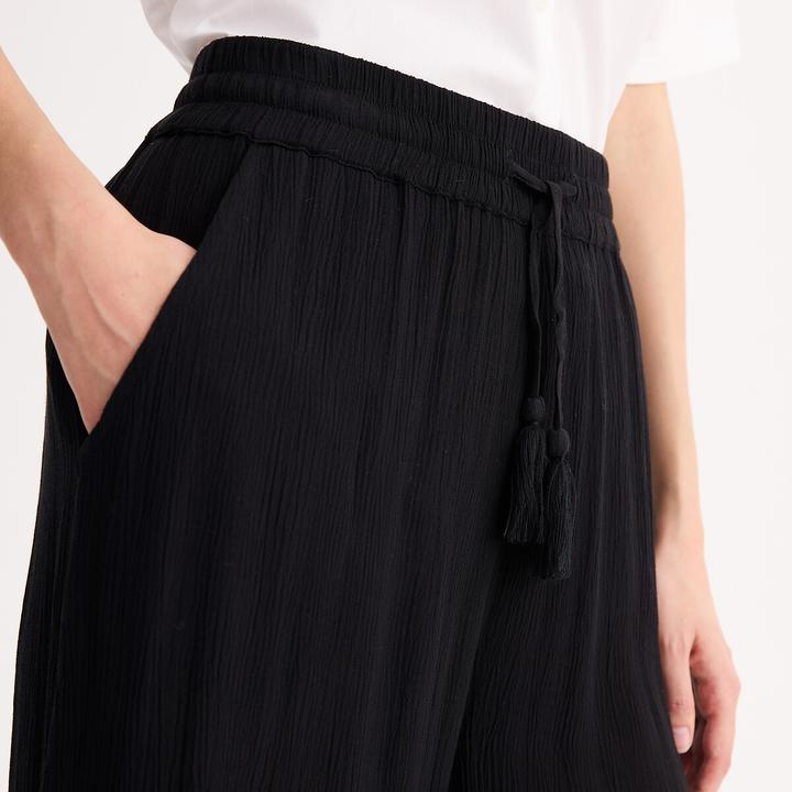 Produktbild Anne Weyburn Weite Hose aus Crepon (34)