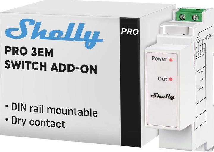 Produktbild Shelly Pro 3EM Switch Add-on (Schaltaktor)