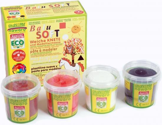 Immagine prodotto ÖkoNorm Argilla morbida da modellare set di 4 colori BALU 600g