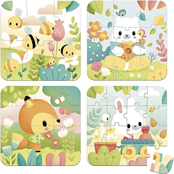 Actual product image Janod Puzzle Pure Progressive (43 pieces)