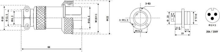 Produktbild Eneroid Polklemme, M8, 100 A, schwarz