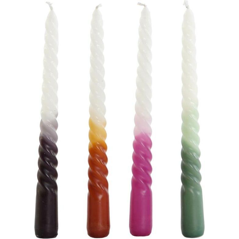 Dkd Home Decor, Candela, Kerzen-Set Zweifarbig 2 X 2 X 25 Cm 2 X 2 X 20 Cm 4 StüCke (4 StüCk)