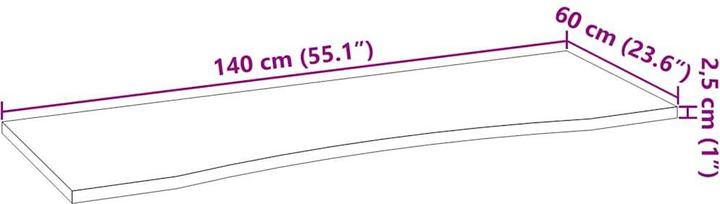 Produktbild vidaXL Macie (140 x 60 x 2.5 cm)