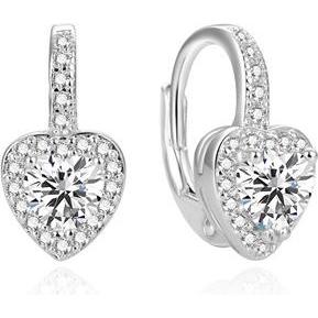 Beneto, Ohrringe, Romantic earrings in the shape of hearts AGUC1756 for kids