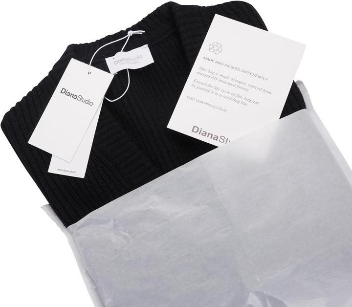 Produktbild Diana Studio Herren Schwarzer Strickweste mit Langarm (XL)