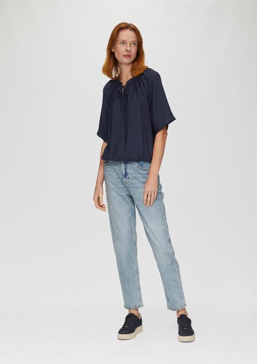 Produktbild S.Oliver Bluse Strukturierte Bluse im O-Shape mit Raffdetails (34)