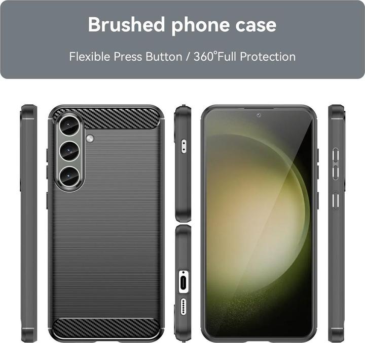 Produktbild Amazon Hülle für Samsung Galaxy S24 Plus 5G Schutz Handy Case Cover Carbon Etuis Bumper (Samsung Galaxy S24+)