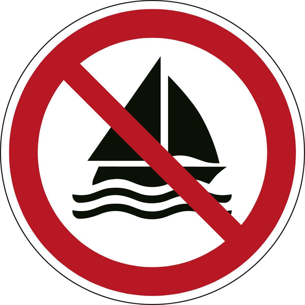 Brady, Sicherheitskennzeichnung, ISO-Sicherheitsschild - Segeln verboten
