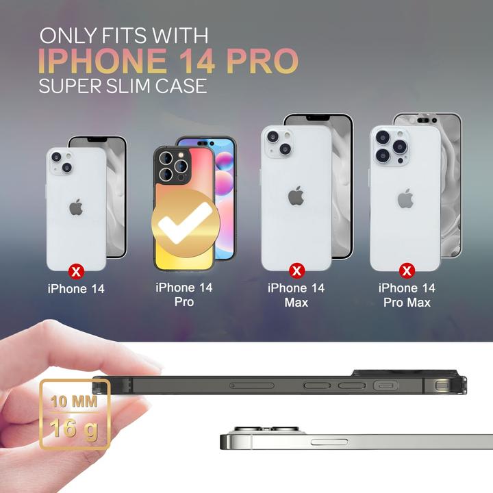 Actual product image Nalia Translucent hard cover with colour change (Apple iPhone 14 Pro)