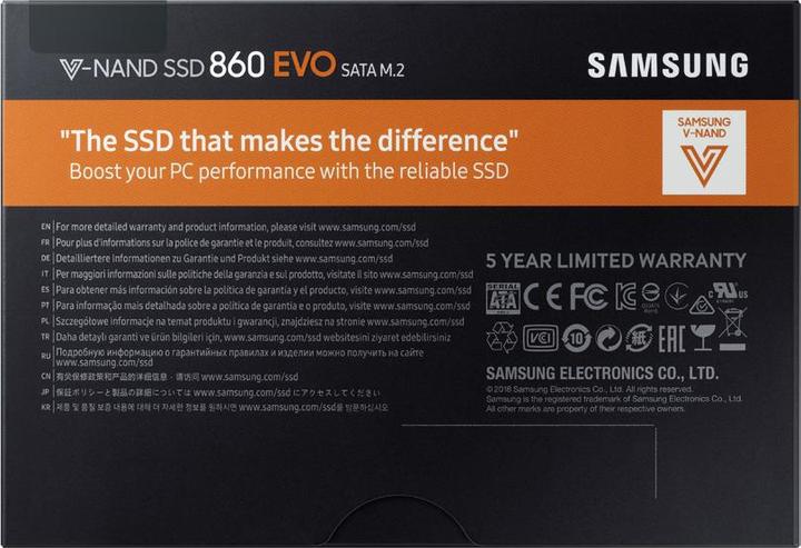 Produktbild Samsung 860 Evo (250 GB, M.2 2280)