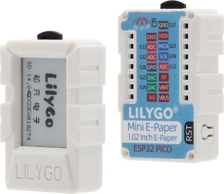 Image du produit Lilygo TTGO Mini E-Paper Core ESP32 avec écran de 1,02 pouce et boîtier
