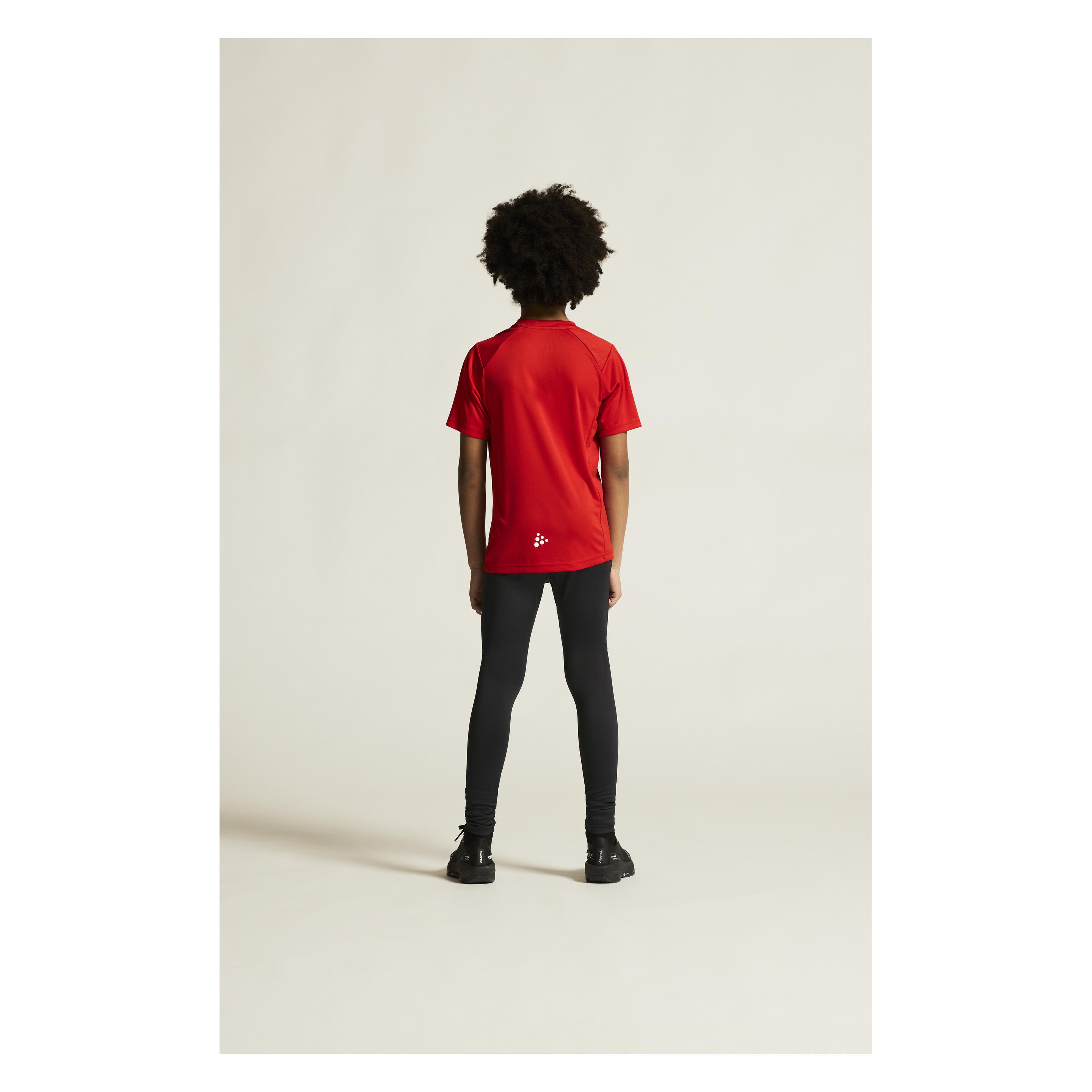 Craft, Mädchen, Sportshirt, Rush 2.0 Ss Tee Jr (122, 128), Rot, 128, 122