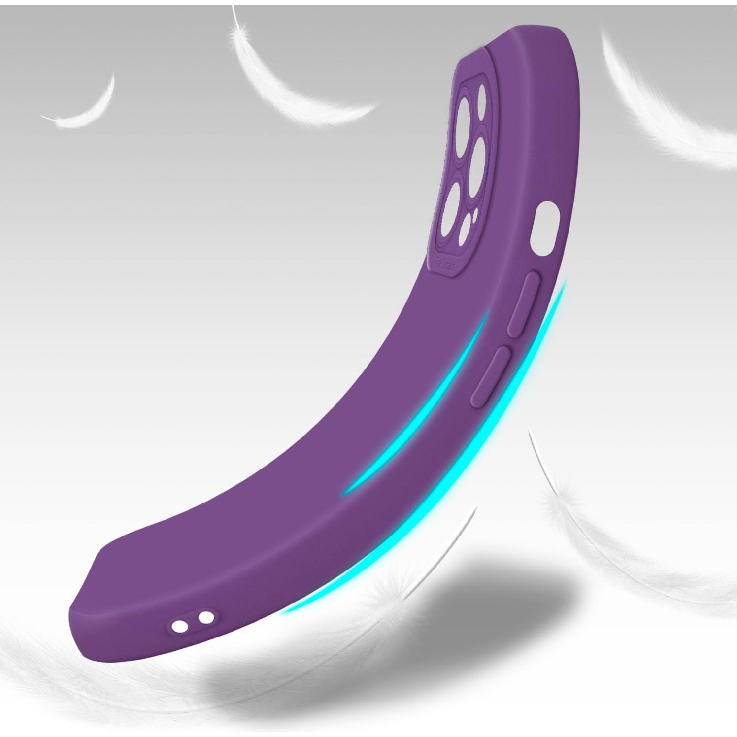 Thumbnail - Cadorabo Hülle für Apple iPhone 12 PRO MAX im TPU Fluid LM162 Style (Apple iPhone 12 Pro Max), Smartphone Hülle, Violett