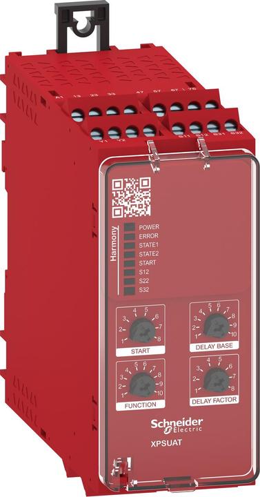 Produktbild Schneider Electric Sicherheitsrelais 10Fkt 1Kreis PLe/Kat4/SIL3 3Suv+3Sv 0.1-900s 1Ö 2T 24V SK