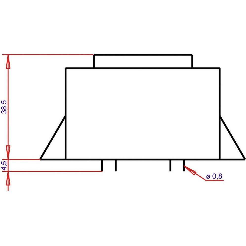 Thumbnail - Gerth PTA543002 Printtransformator 1 x 230 V 2 x 15 V/AC 16 VA 533 mA, Transformator