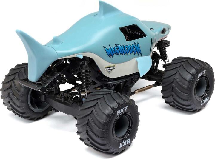 Actual product image Losi M.TRUCK MEGALODON RTR 4WD 1:18 EP Mini LMT Megalodon 2S Brushed - BLUE (Battery & Charger Included) (RTR Ready-to-Run)