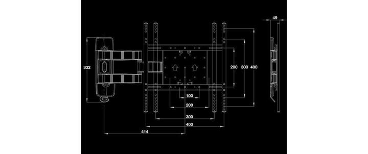 Produktbild Multibrackets Flexarm Tilt & Turn III (Wand, 25 kg, 32" - 55")