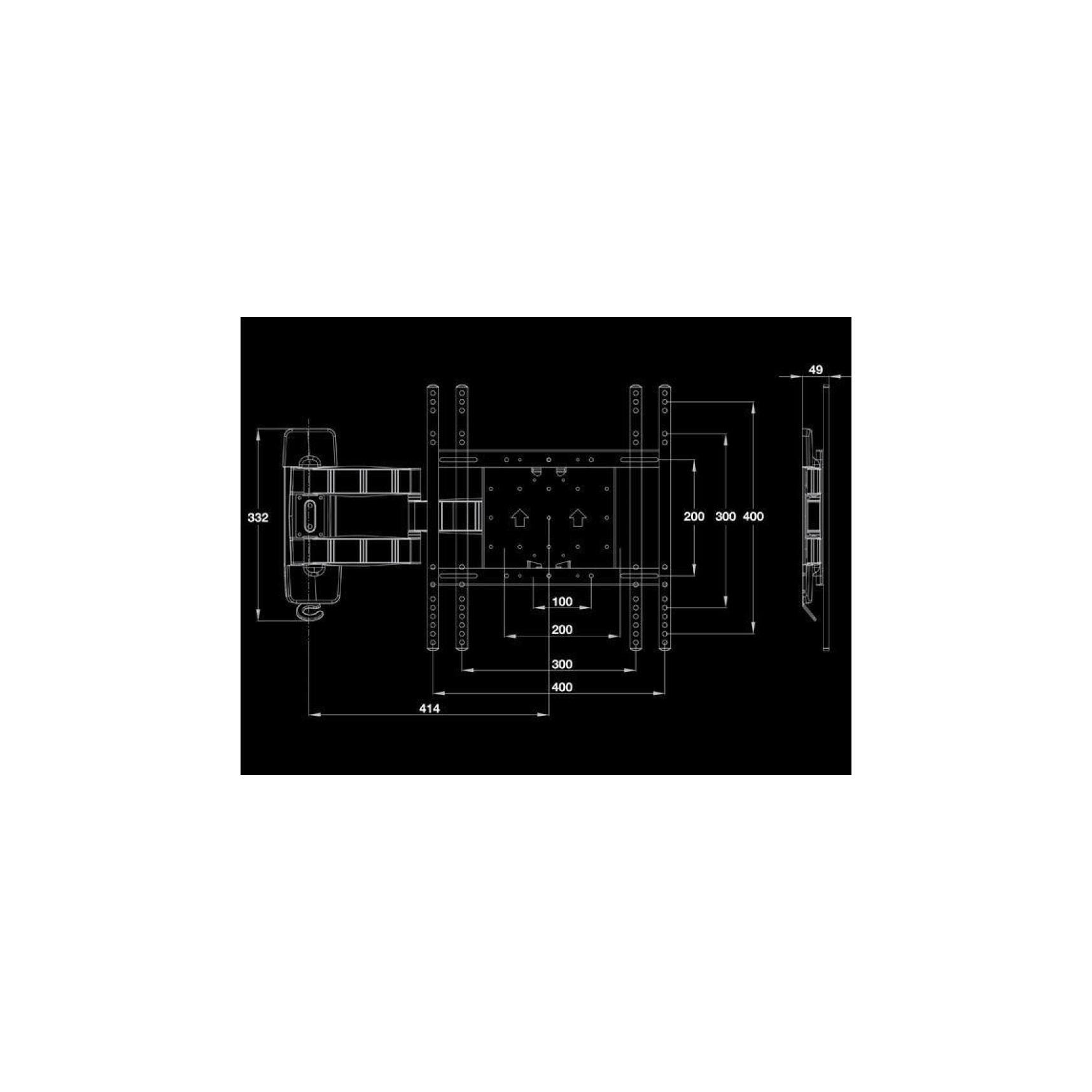 Thumbnail - Multibrackets Flexarm Tilt & Turn III (Wand, 55", 25 kg), TV Wandhalterung, Schwarz