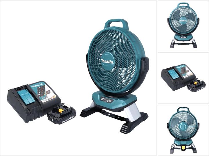 Makita DCF 301 RA1 Battery Fan Fan 18 V 33 cm + 1x Battery 2.0 Ah + Charger