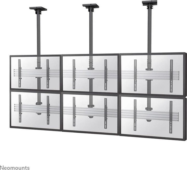Neomounts PRO Videowall Ceiling Mount for six 32inch-55inch/65inch Screens Noir