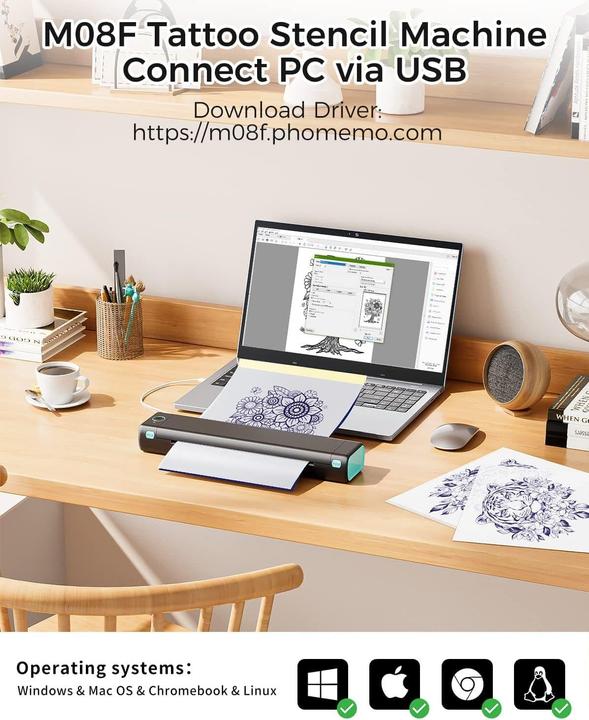 Image du produit Phomemo M08F (Thermodirecte, Noir et blanc)