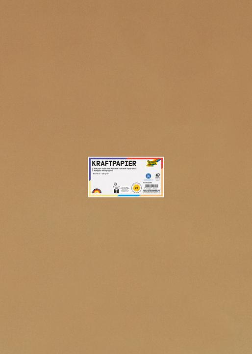 Produktbild Folia Kraftpapier, 120 g/qm, 500 x 700 mm, 25 Blatt (120 g/m², 25x)
