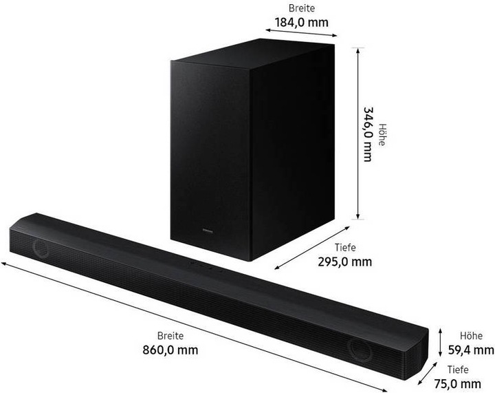 Immagine prodotto Samsung Soundbar a 2.1 canali HW-B560 (2022) (410 W, 2.1 canali)