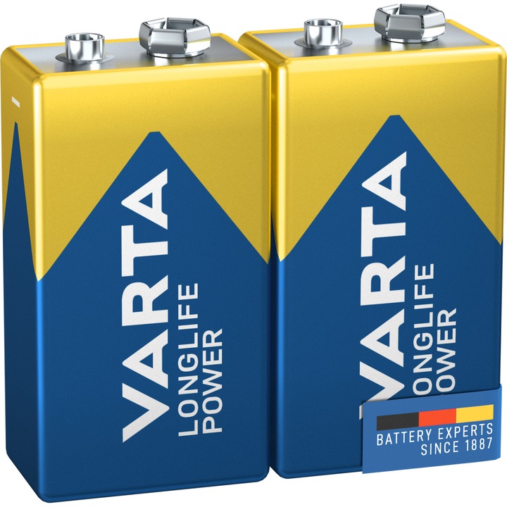 Image du produit Varta LONGLIFE Power (2 pcs, 9V Block, 550 mAh)