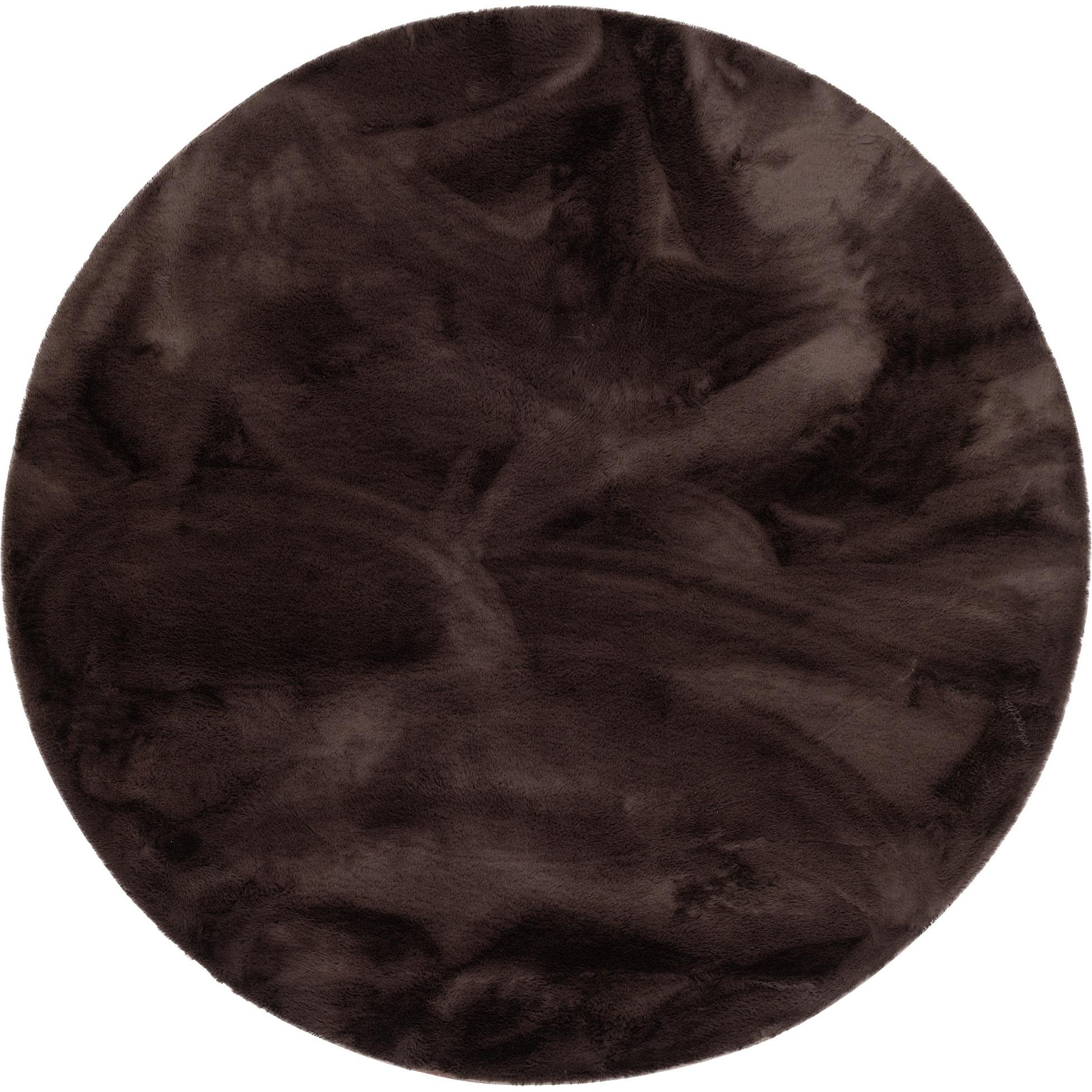 Thumbnail - Pergamon, Teppich, Luxus Super Soft Fellteppich Plush Rund (80x80 cm)