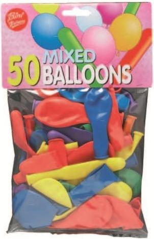 Actual product image Viborg Balloons ass. 50pcs/pack round and long - (50 pcs.) (50x)