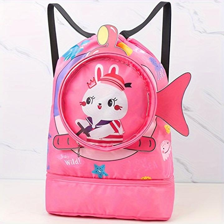 Only-Bags.Store 1 Stück wasserdichter Schwimmrucksack mit Fach für nasse und trockene Kleidung und Schuhfach -