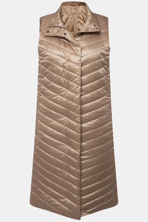 Actual product image Ulla Popken Quilted Longline Vest (60)