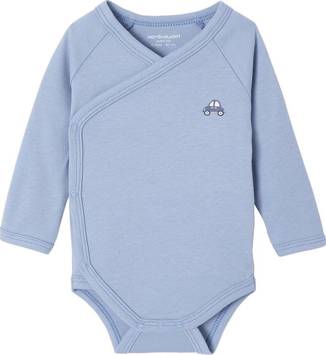 Actual product image Vertbaudet Bio-Kollektion: 5er-Pack Baby Wickelbodys, Langarm (68)