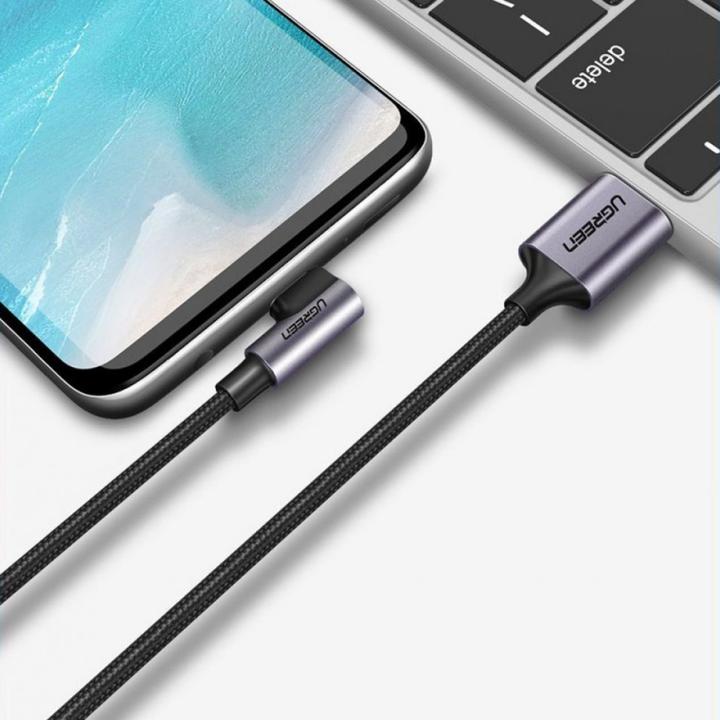 Produktbild Ugreen USB-C gewinkelt zu USB-A 2.0 A 3A Datenkabel (0.50 m, USB 2.0, 18 W)