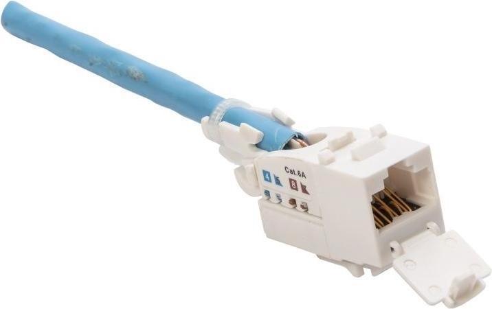 Produktbild Elbro Einsatz ITplus6 RJ45/u Kat.6A 10G mit Staubschutz weiss (Blindmodul)
