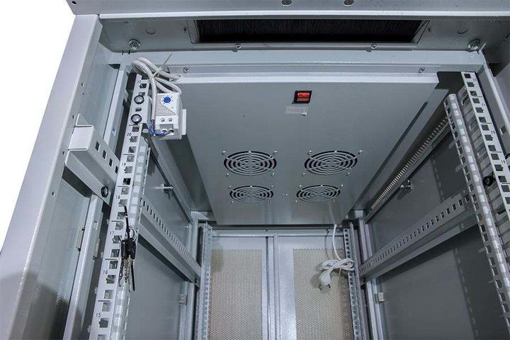 Produktbild Allnet 19 Schrank 12HE B600/T1000mm perforierte Blechtüren Lichtgrau SNB-Serie (12 HE, 19 Zoll Rack)