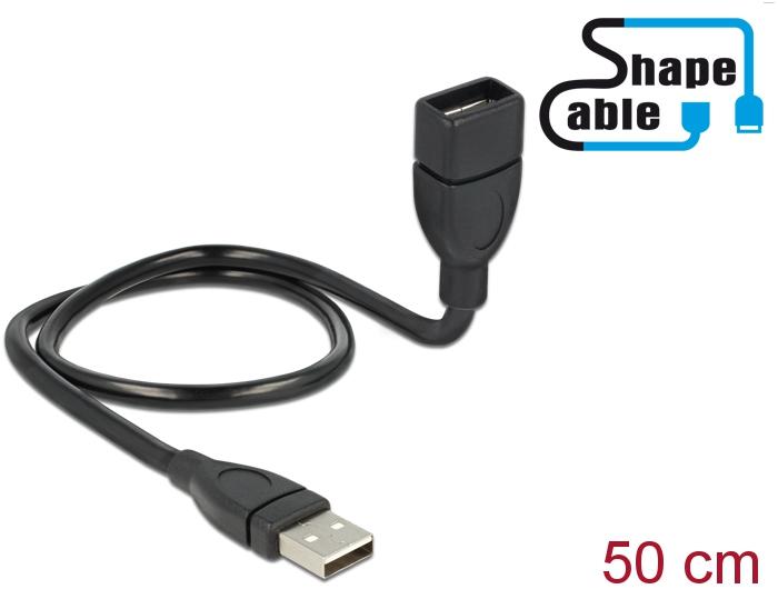 Productafbeelding Delock USB 2.0 (0.50 m, USB 2.0, 2.50 W)