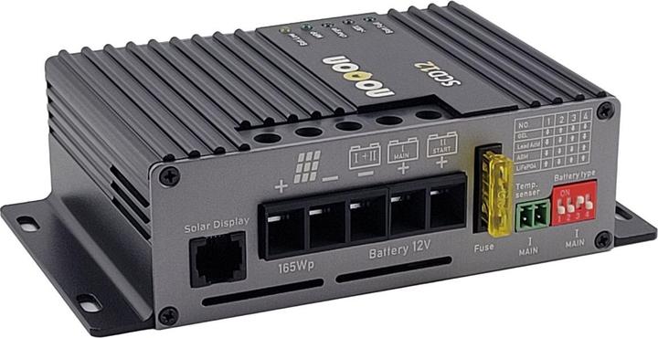 Actual product image Noqon SCD12 MPPT Solar-Laderegler Dual 12V 165Wp 50V 12A