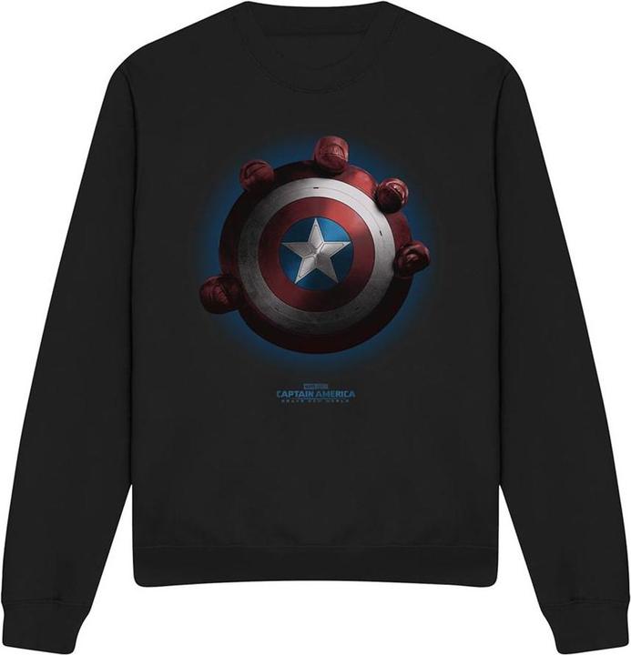 Actual product image Captain America Unisex Adult Red Hulk Shield Sweatshirt (M)