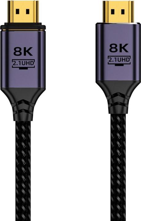 PowerGuard Insnap HDMI 2.1 Cable Magnetic Nylon Braid UHD 8K 4K 240Hz 48Gbps 0.5m (0.50 m)